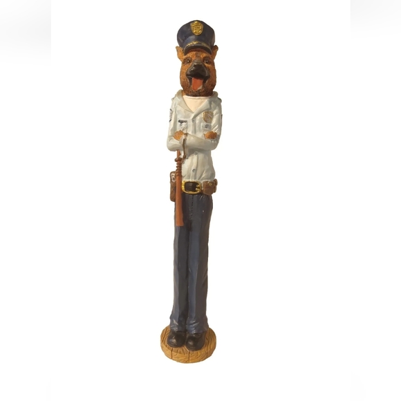 90's  Standing German Shepherd Police Officer Tall Skinny CHIP - Picture 1 of 7